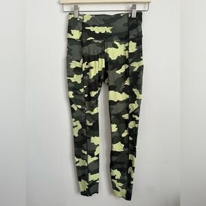 Lululemon Fast and Free Tight 25" Nulux - Heritage 365 Camo Crispin Green - US 4